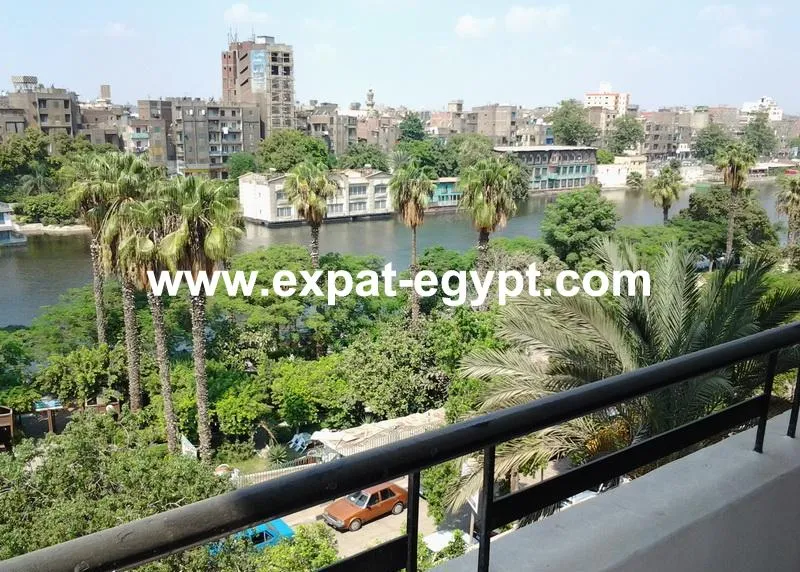 Nile View Apartment for rent in Zamalek , Cairo , Egypt .