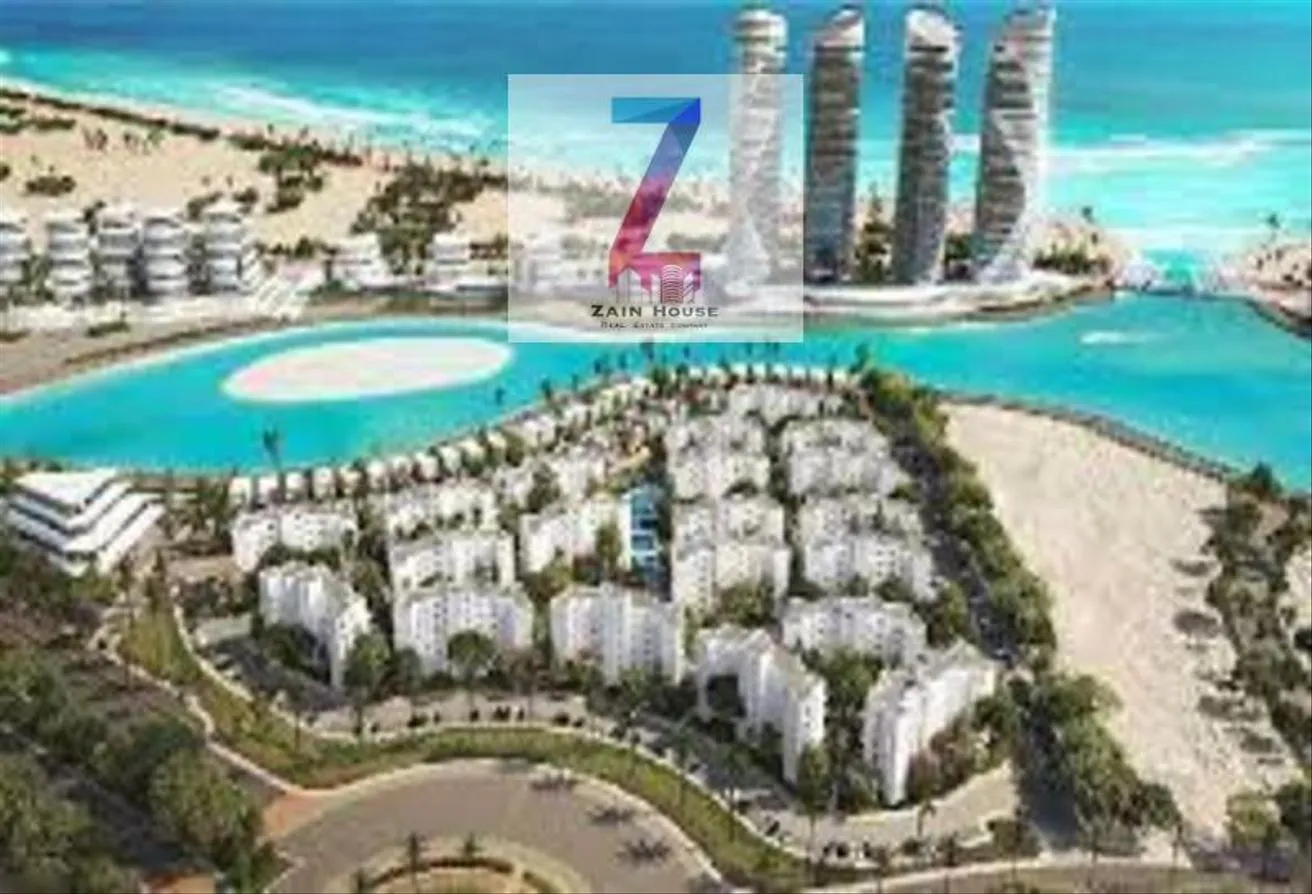 Sale in Palm Hills New Alamein: Chalet in New Alamein Towers, sea view, prime loca