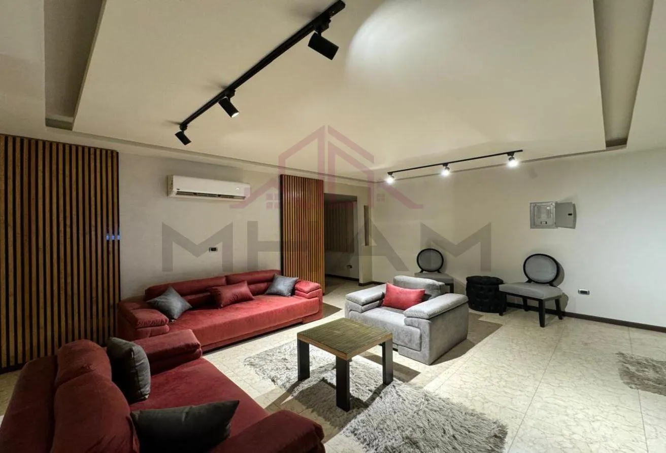 Rent in Mostafa Kamel Axis: Furnished apartment for rent Ground floor+garden