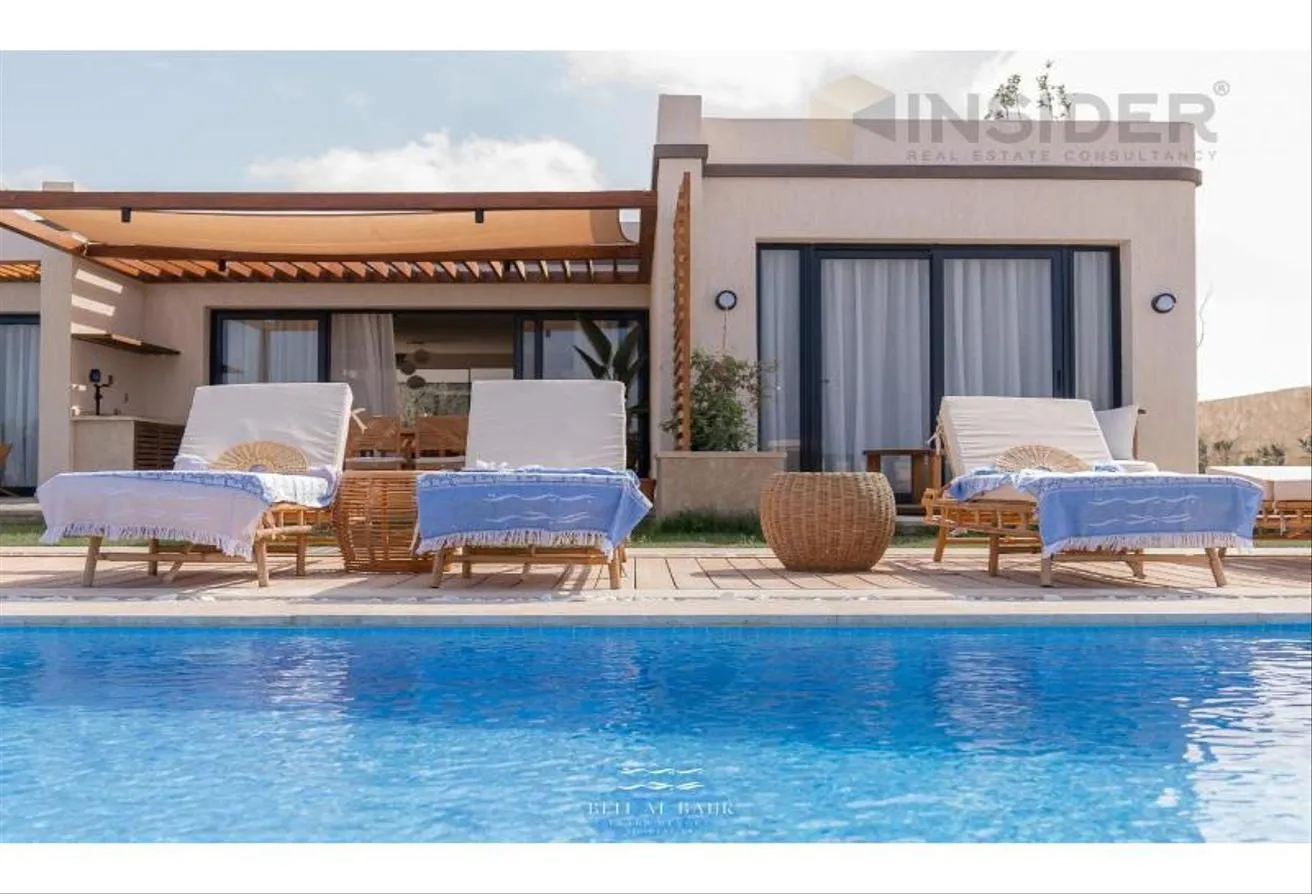 Sale in Beit Al Bahr: Finished chalet for sale View Lagoon, Sidi Heneish