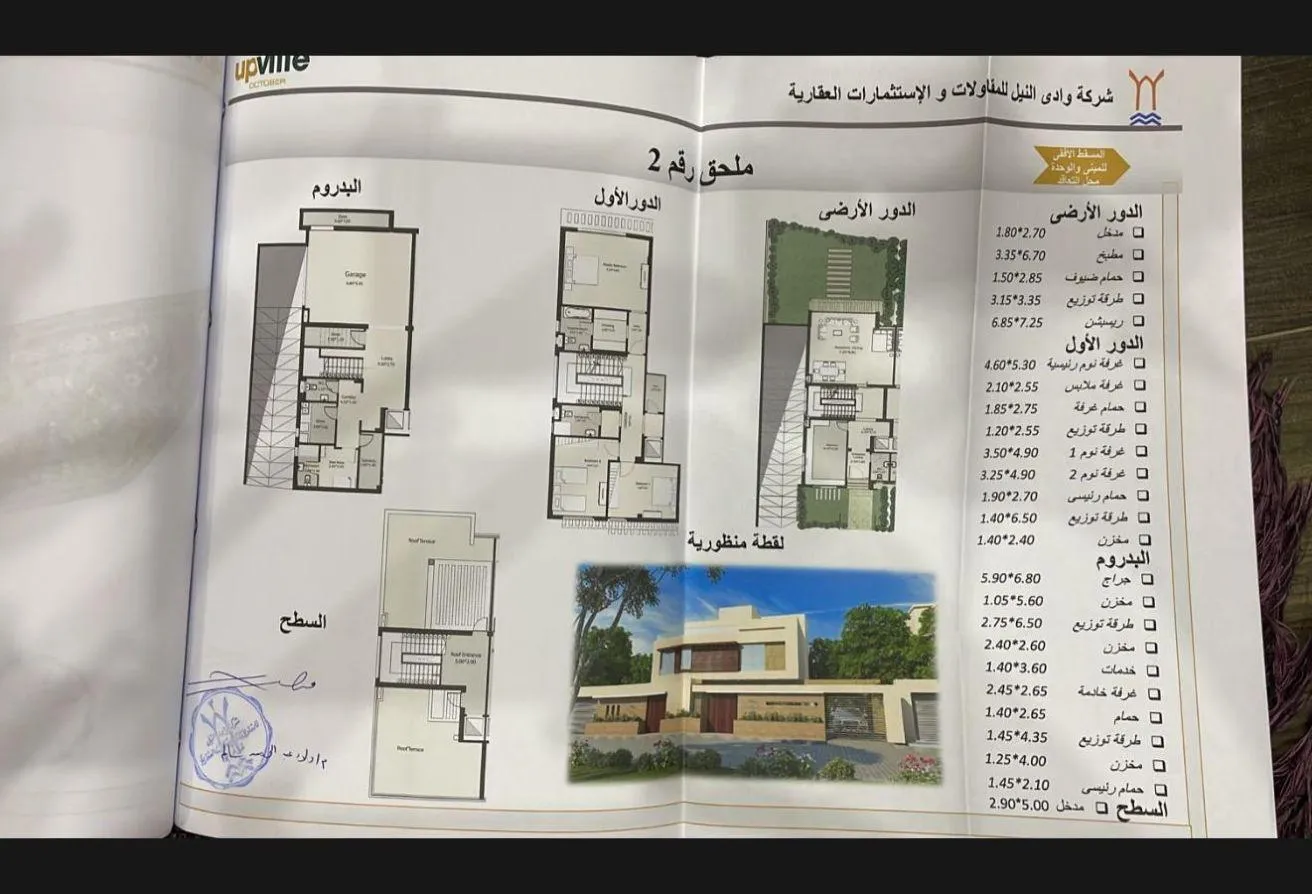 البيع في كمبوند اب فيل: فيلا توين هاوس للبيع 317م كمبوند اب فيل تسهيلات 7س 