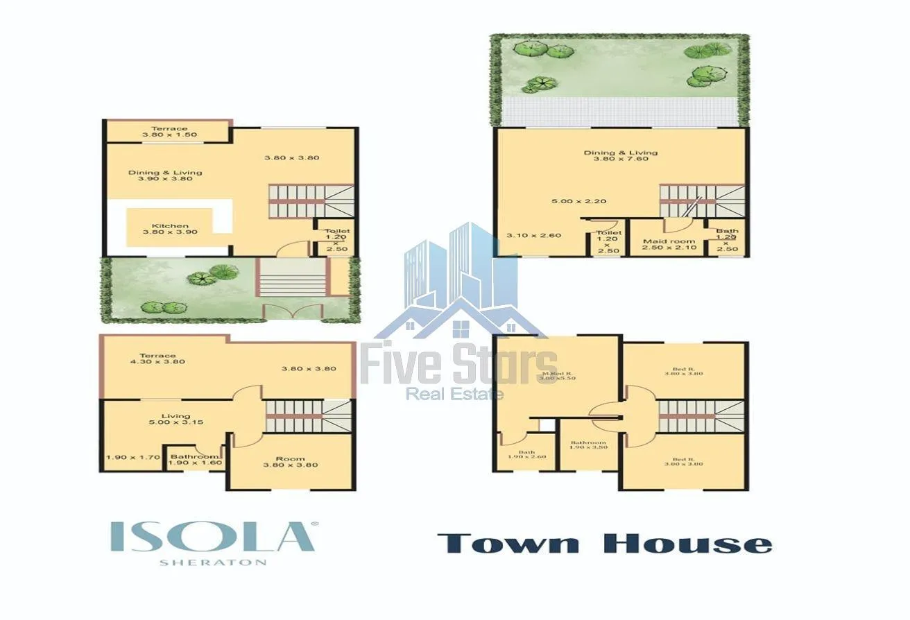 Sale in Green Belt: تاون فيلا  للبيع في ايزولا مساحة 305 متر في الحزام