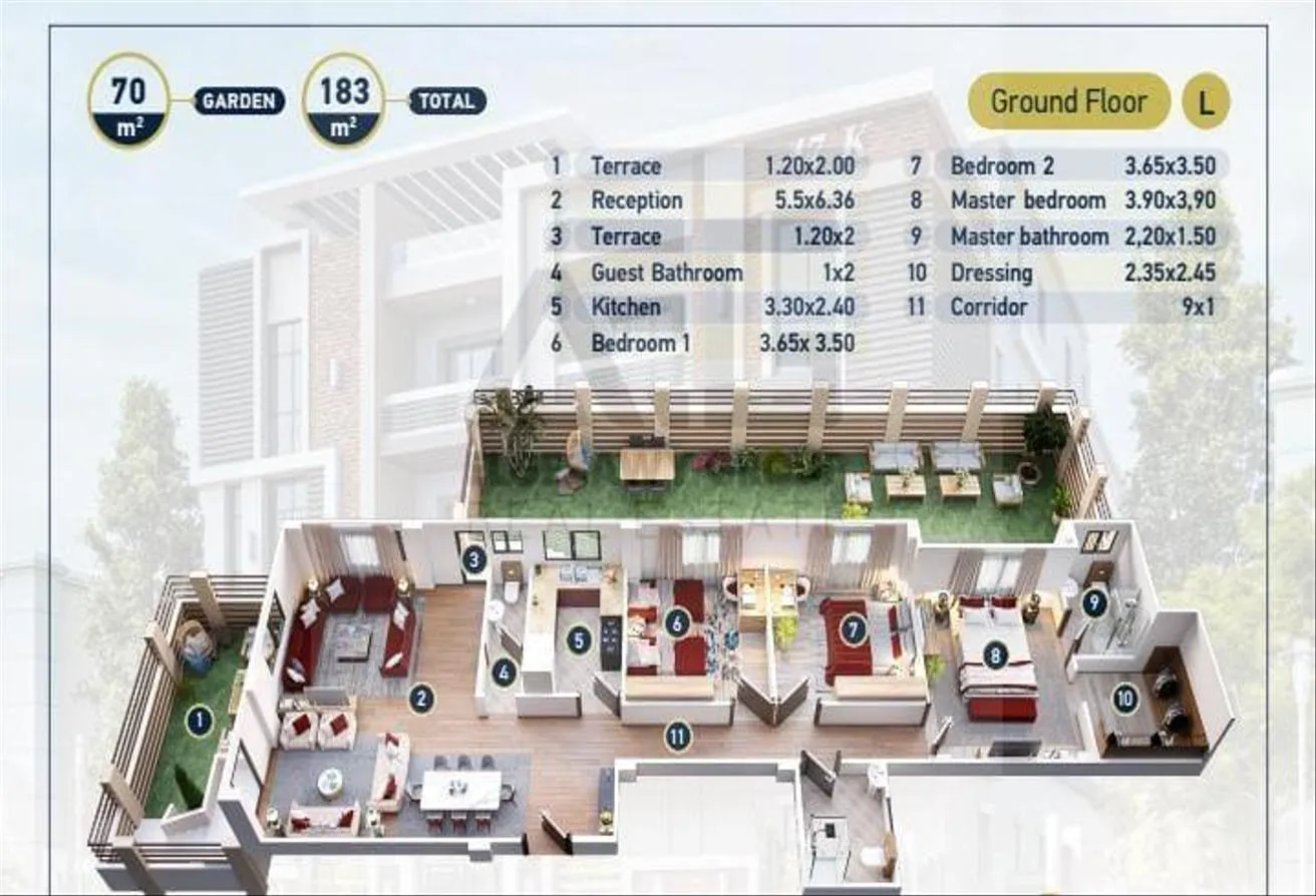 Sale in New Narges: Unique ground apartment in Al Nargess view garden