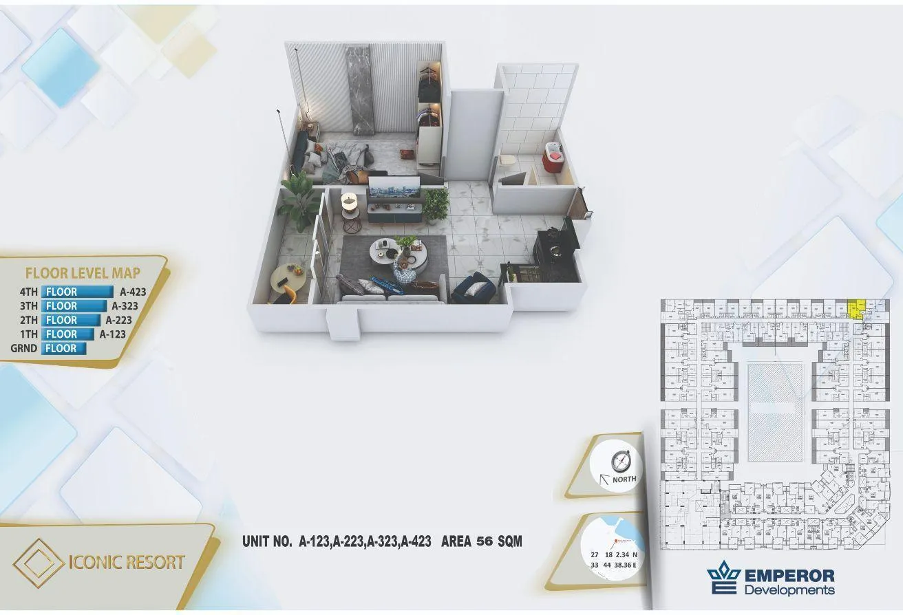 Sale in El Hadaba District: 3 bedroom apartment at the city center