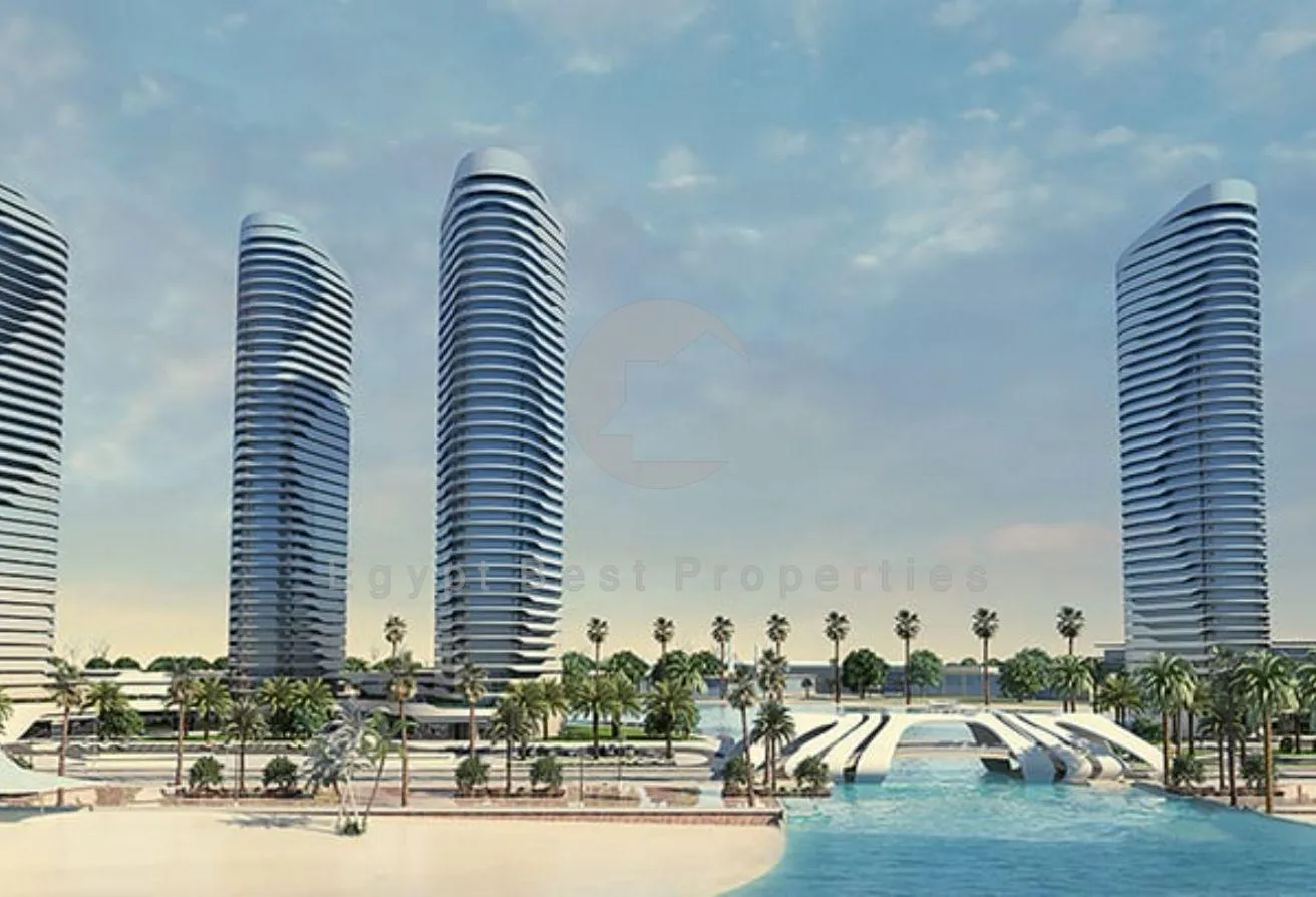 Sale in North Edge Towers: Apartment Finished With ACs Sea View In Alamein .