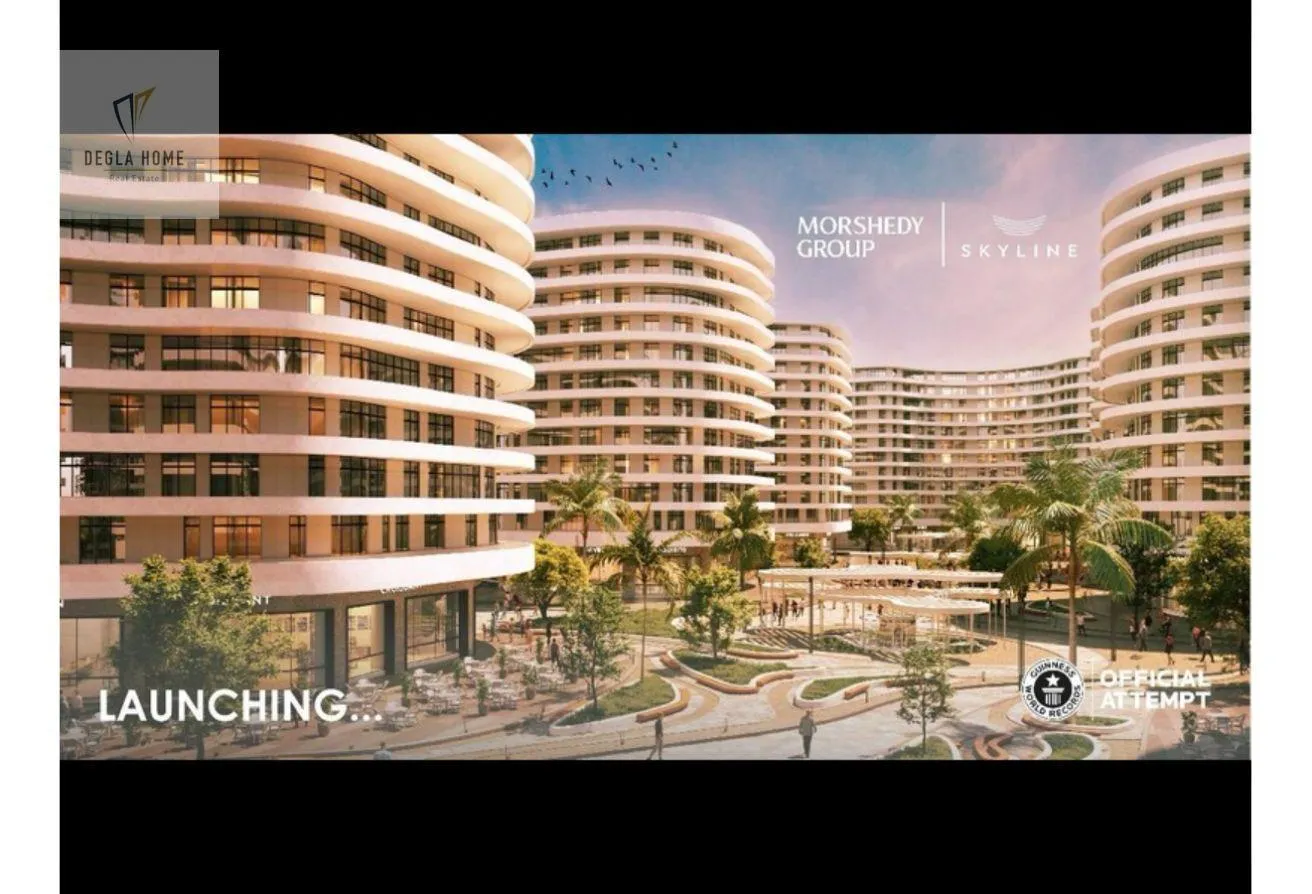 Sale in Skyline Katameya: وحده 3غرف 3حمام بأكبر مبنى سكني ترفيهي فالعالم SKY
