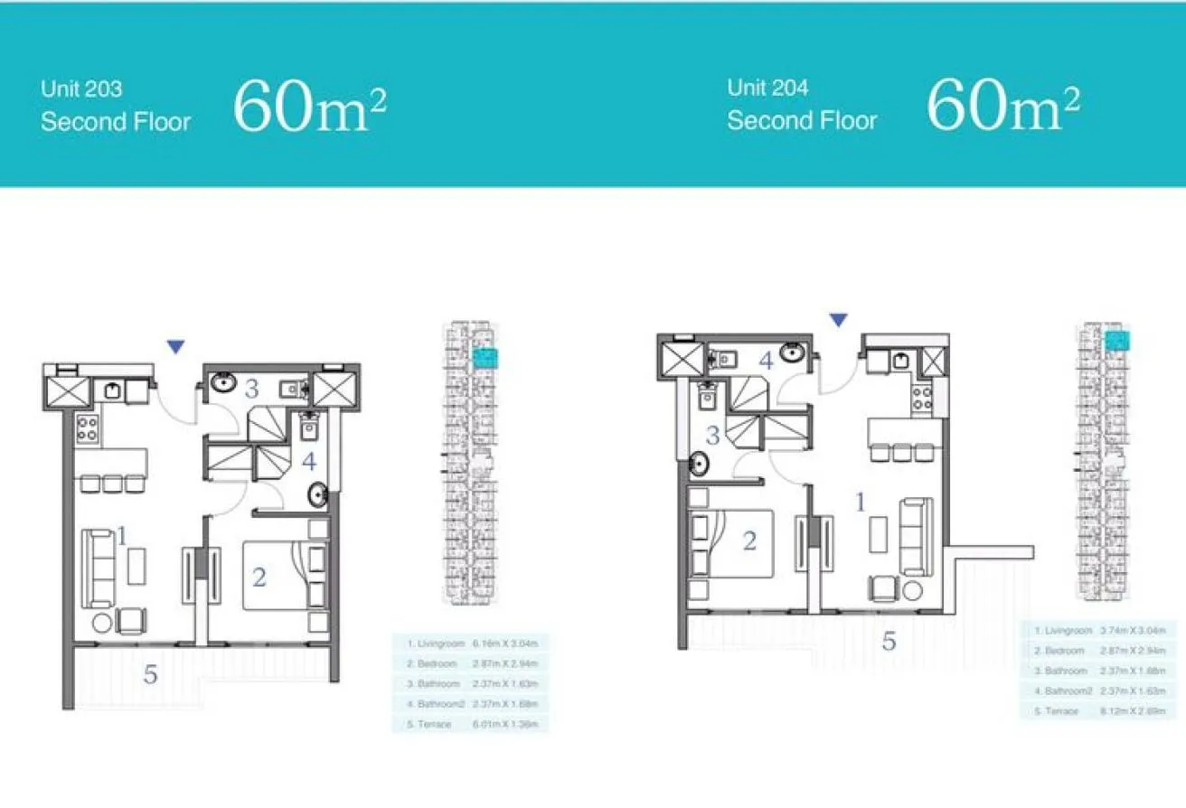 Sale in Golf Porto Marina: اخر وحدة 60 متر غرفتين دور ثامن بمرحلة RiverSide y