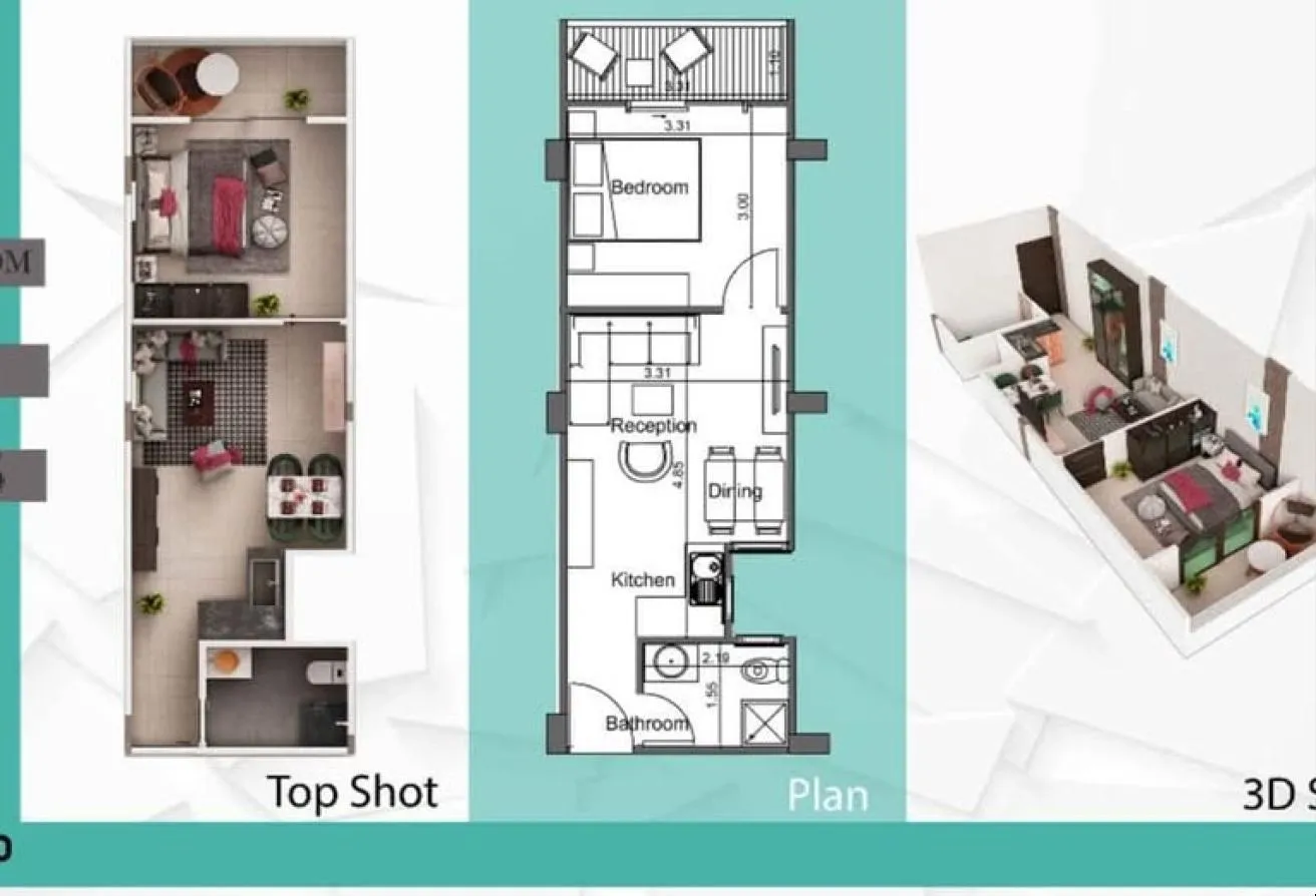 Sale in Intercontinental District: Apart86M2,2Beds fully Finished,3Years Installment 