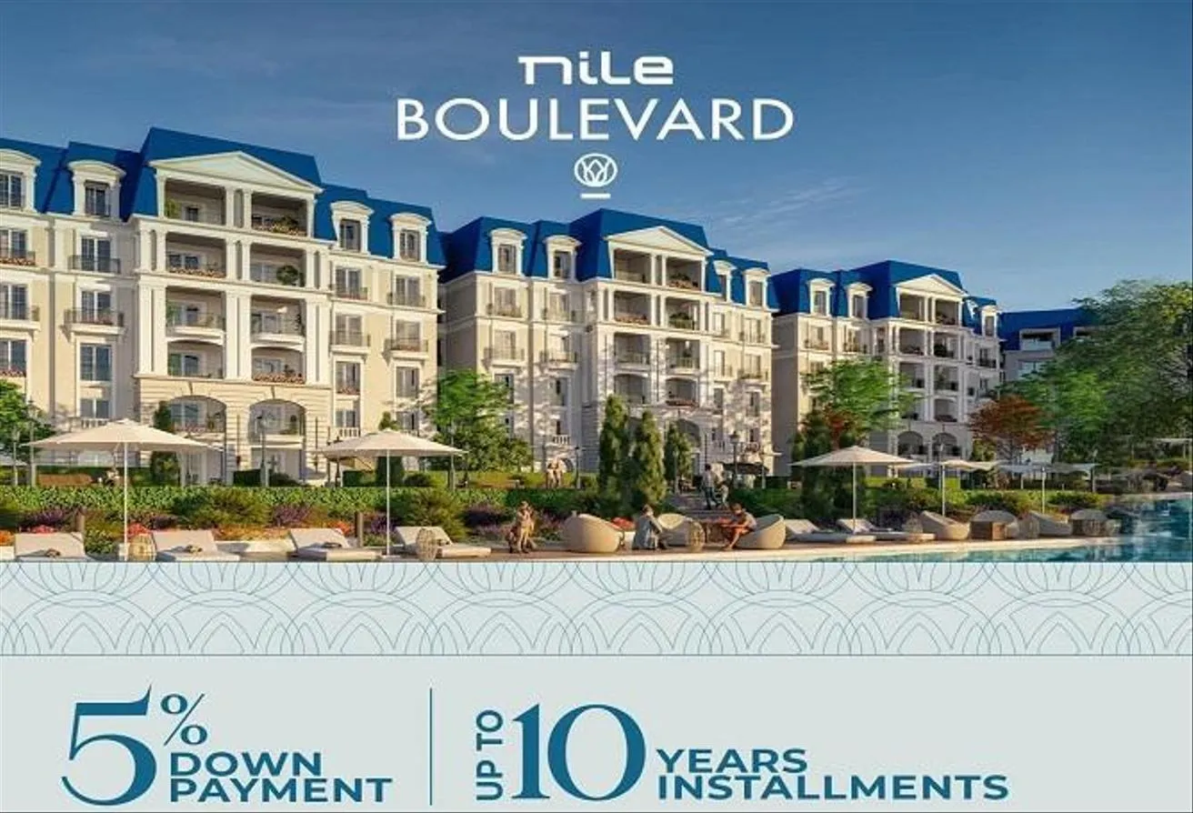 Sale in Nile Boulevard: Apartment 2bed directly on Suez Road Over 10 Years