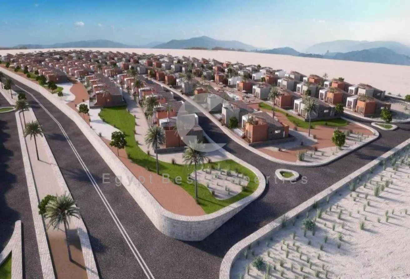 البيع في سوما بريذ: شالية في Bay West Valley تشطيب كامل بأقل مقدم 10% 