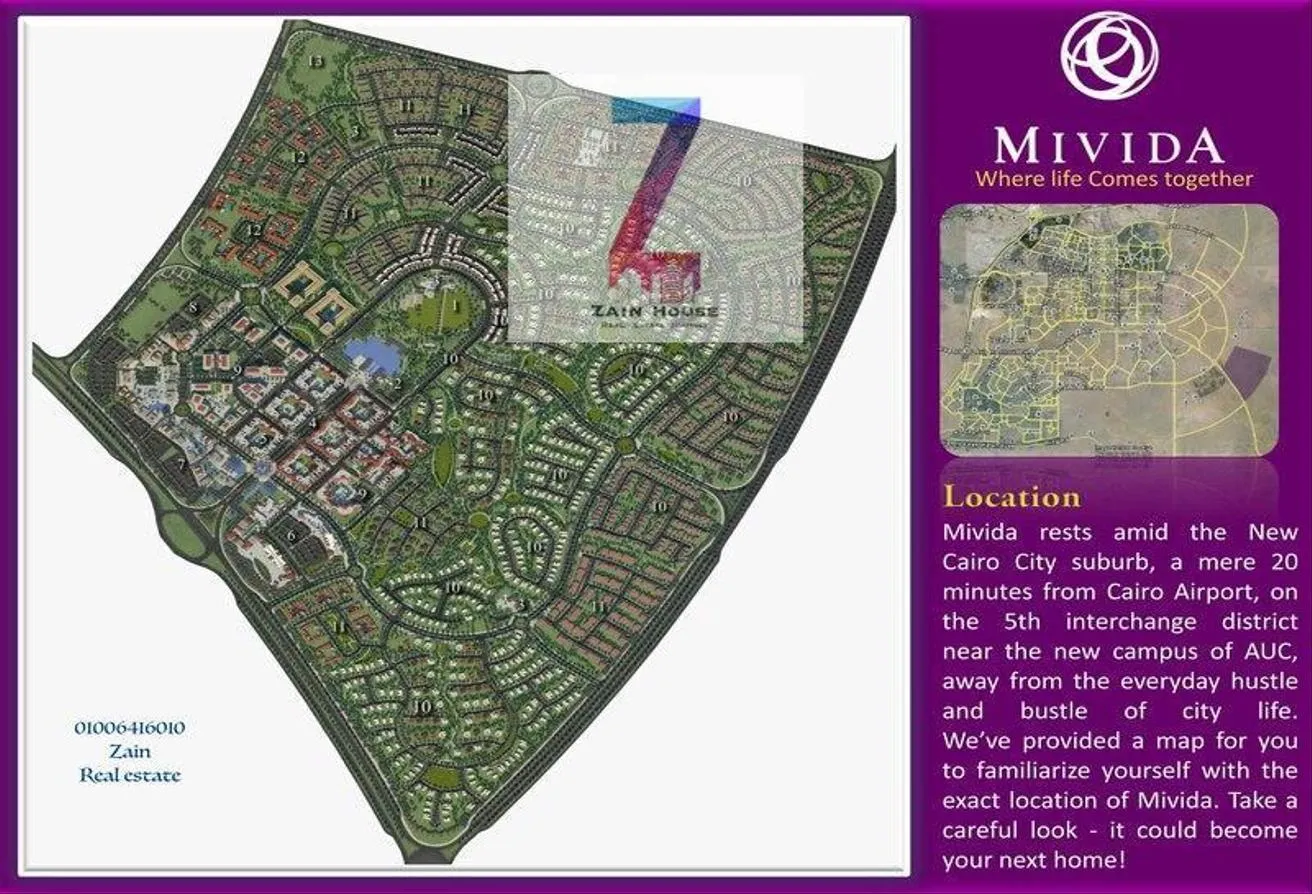Sale in Mivida: 289m Boulevard Mivida apartment 3bedrooms 3baths
