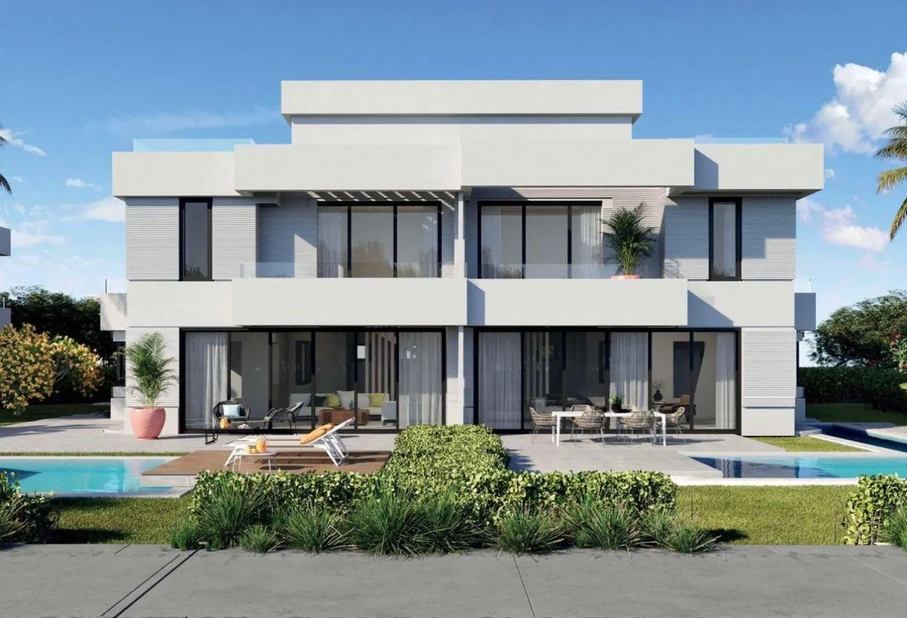 Sale in June: Twin house finished for sale with sea view in June