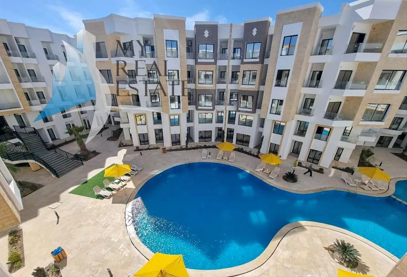 Sale in Hurghada Resorts: Pool view spacious 2 beds in a new compound