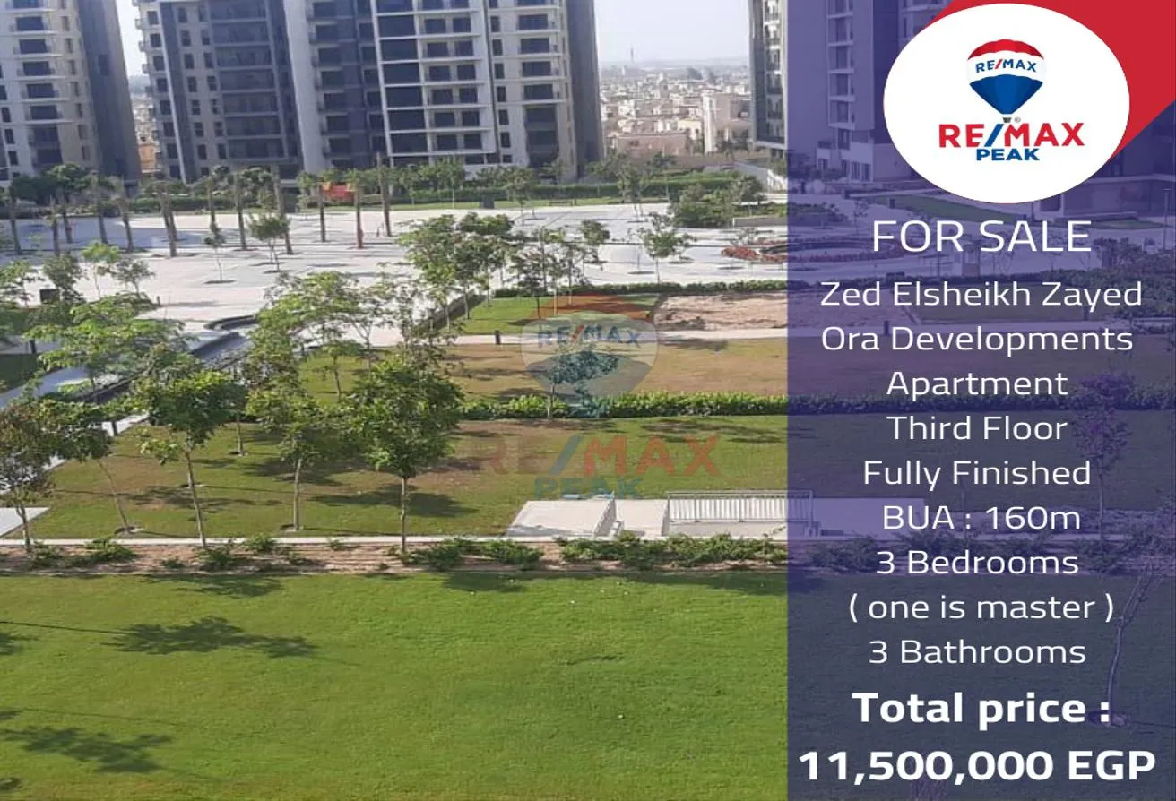 Sale in Zed Towers: Zed Elsheikh Zayed Apartment For Sale 160m