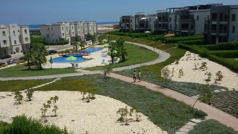 Furnished Chalet for resale with garden in Amwaj Sabbour North Coast