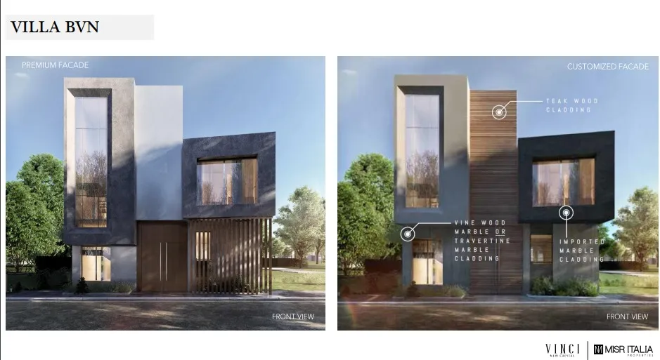 In prime location Villa At Vinci , New Capital city for sale