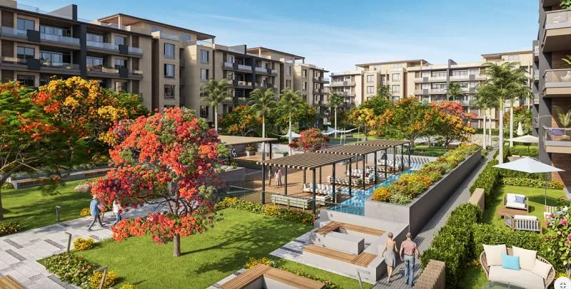 Apartment with garden at Azad for sale in New Cairo