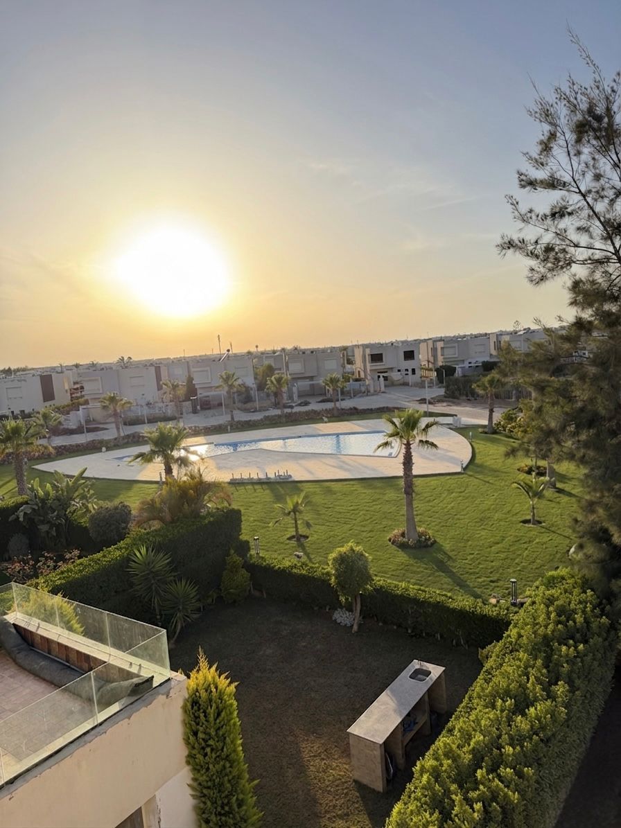 Brand New 3BR Chalet with Private Roof for Rent in Hacienda Bay Pool view