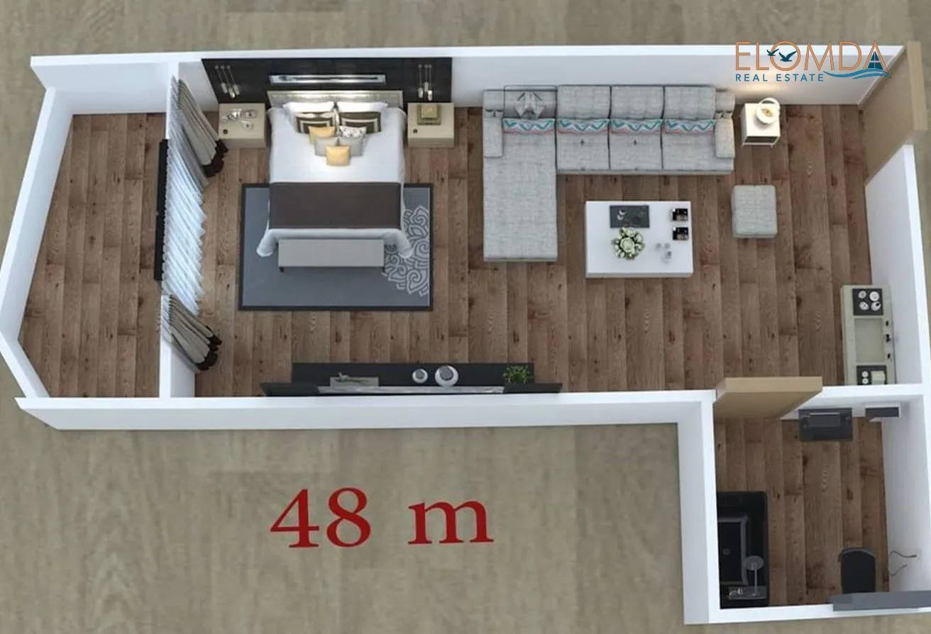 Sale in Touristic Center: studio direct from the owner hurghada in elmamsha