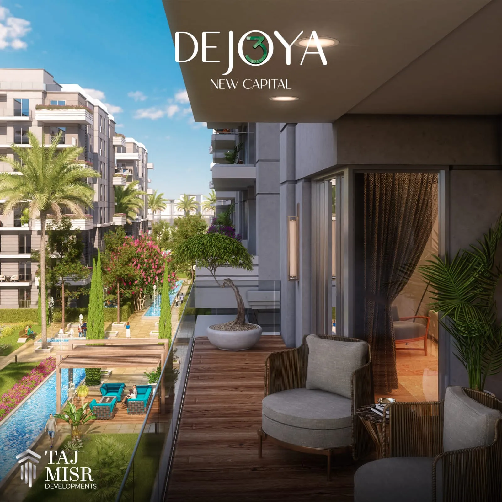 Apartments 4 bedrooms for sale in De Joya New Capital