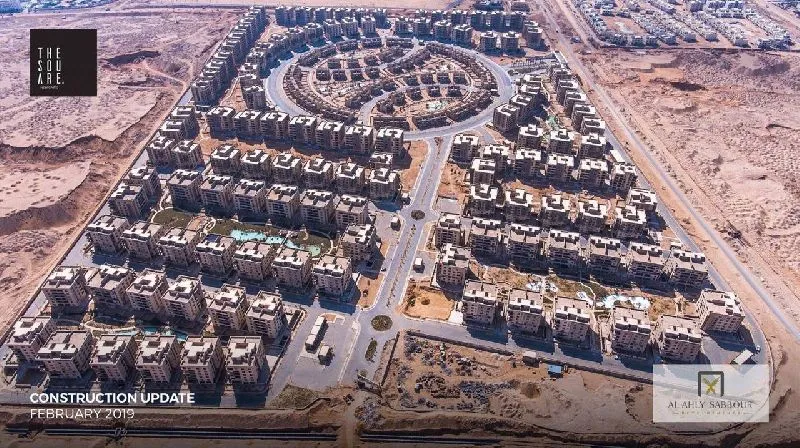 البيع في سكوير: أرضى و أول بحديققه و مدخل خاص فيو بحيره صناعيه 