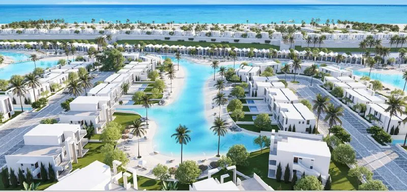 دى باى الساحل الشمالى توين هاوس للبيع طل علي مساحات خضراء